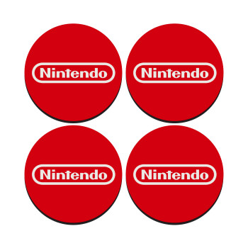 Nintendo, SET of 4 round wooden coasters (9cm)