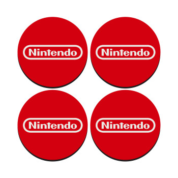 Nintendo, SET of 4 round wooden coasters (9cm)