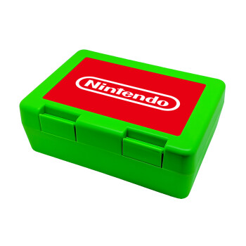 Nintendo, Παιδικό δοχείο κολατσιού ΠΡΑΣΙΝΟ 185x128x65mm (BPA free πλαστικό)