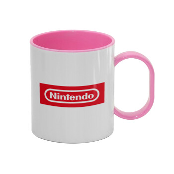 Nintendo, Κούπα (πλαστική) (BPA-FREE) Polymer Ροζ για παιδιά, 330ml