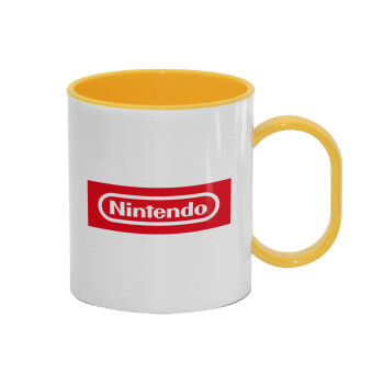 Nintendo, Κούπα (πλαστική) (BPA-FREE) Polymer Κίτρινη για παιδιά, 330ml