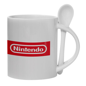 Nintendo, Ceramic coffee mug with Spoon, 330ml (1pcs)