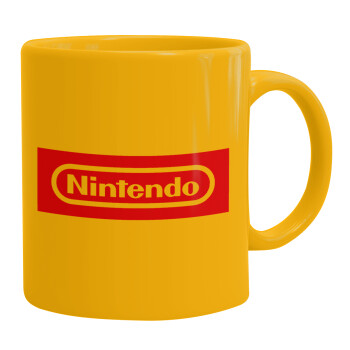 Nintendo, Ceramic coffee mug yellow, 330ml (1pcs)