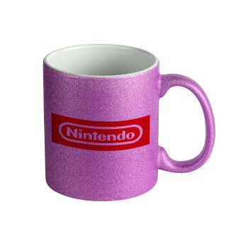 Nintendo, Κούπα Μωβ Glitter που γυαλίζει, κεραμική, 330ml