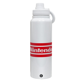 Nintendo, 1L Stainless Steel Thermal Bottle with Phone Holder & Double Wall Insulation
