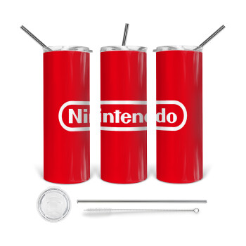 Nintendo, Tumbler stainless steel 600ml, with metal straw & cleaning brush