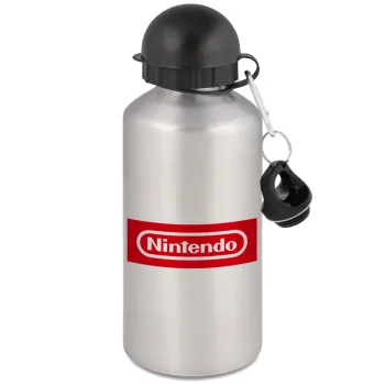Nintendo, Metallic water jug, Silver, aluminum 500ml