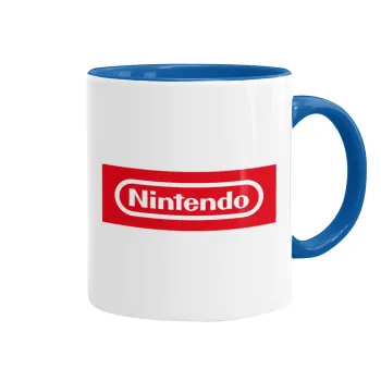 Nintendo, Mug colored blue, ceramic, 330ml
