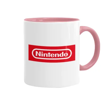 Nintendo, Mug colored pink, ceramic, 330ml