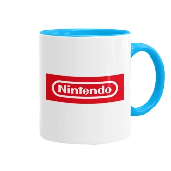 Nintendo, Mug colored light blue, ceramic, 330ml