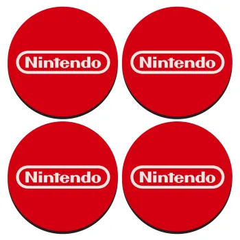 Nintendo, SET of 4 round wooden coasters (9cm)