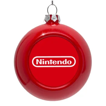 Nintendo, Red Christmas tree ornament bauble 8cm