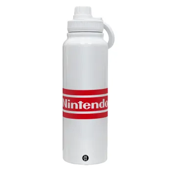 Nintendo, Θερμός 1L Ανοξείδωτο με Βάση Κινητού & Διπλά Τοιχώματα