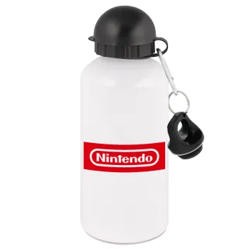 Nintendo, Metal water bottle, White, aluminum 500ml