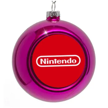 Nintendo, Purple Christmas tree ornament bauble 8cm