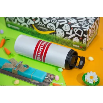 Nintendo, Πασχαλινή Λαμπάδα με Travel Tumbler θερμό με διπλό καπάκι (600ml, BPA free) & κερί αρωματικό πλακέ (30cm) (ΤΙΡΚΟΥΑΖ)