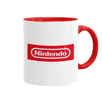 Nintendo, Mug colored red, ceramic, 330ml