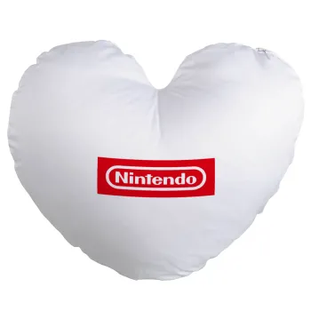 Nintendo, Μαξιλάρι καναπέ καρδιά 40x40cm περιέχεται το  γέμισμα