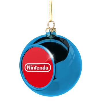 Nintendo, Blue Christmas tree ball ornament 8cm