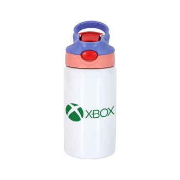 xbox, Children's hot water bottle, stainless steel, with safety straw, pink/purple (350ml)