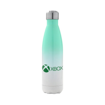 xbox, Μεταλλικό παγούρι θερμός Πράσινο/Λευκό (Stainless steel), διπλού τοιχώματος, 500ml