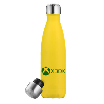 xbox, Yellow Stainless Steel Metallic Thermos, double-walled, 500ml
