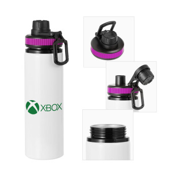 xbox, Metallic water bottle with safety lid, 850ml aluminum