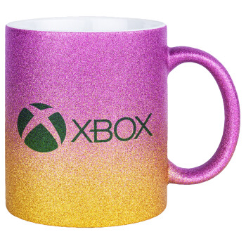 xbox, Κούπα Χρυσή/Ροζ Glitter, κεραμική, 330ml