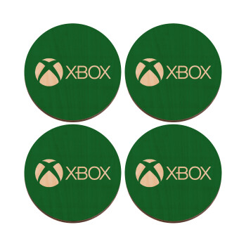 xbox, ΣΕΤ x4 Σουβέρ ξύλινα στρογγυλά plywood (9cm)