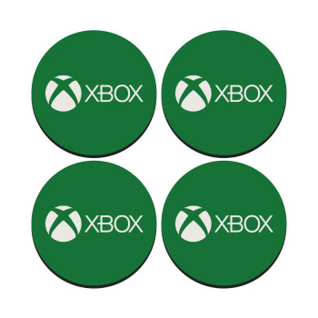 xbox, SET of 4 round wooden coasters (9cm)