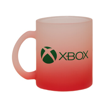 xbox, Κούπα γυάλινη δίχρωμη με βάση το κόκκινο ματ, 330ml