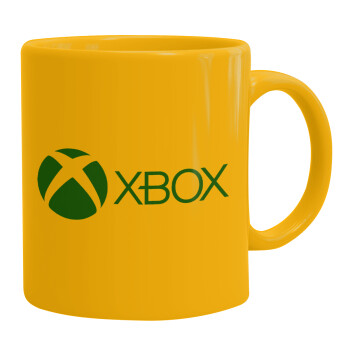 xbox, Ceramic coffee mug yellow, 330ml (1pcs)