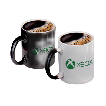xbox, Color changing magic Mug, ceramic, 330ml when adding hot liquid inside, the black colour desappears (1 pcs)