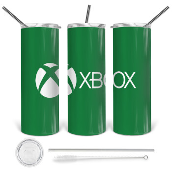 xbox, 360 Eco friendly stainless steel tumbler 600ml, with metal straw & cleaning brush