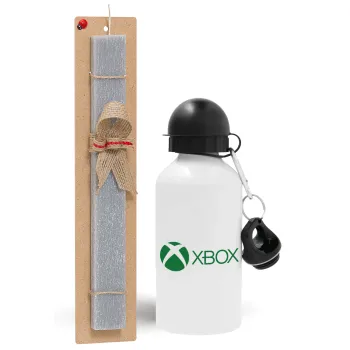 xbox, Easter Set, metallic aluminum water bottle (500ml) & aromatic flat Easter candle (30cm) (GRAY)