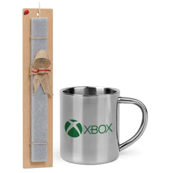 xbox, Easter Set, metallic thermal cup (300ml) & Easter aromatic flat candle (30cm) (GRAY)
