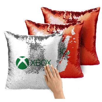 xbox, Μαξιλάρι καναπέ Μαγικό Κόκκινο με πούλιες 40x40cm περιέχεται το γέμισμα