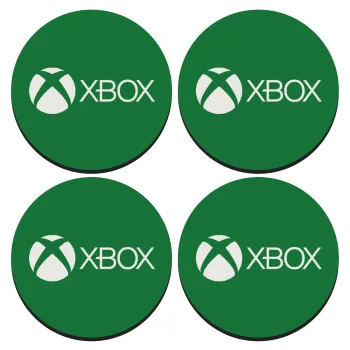 xbox, SET of 4 round wooden coasters (9cm)
