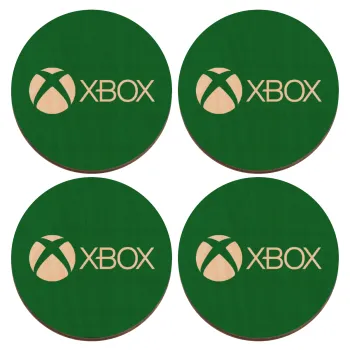 xbox, ΣΕΤ x4 Σουβέρ ξύλινα στρογγυλά plywood (9cm)