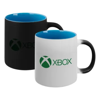 xbox, Κούπα Μαγική εσωτερικό μπλε, κεραμική 330ml που αλλάζει χρώμα με το ζεστό ρόφημα