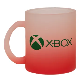 xbox, Κούπα γυάλινη δίχρωμη με βάση το κόκκινο ματ, 330ml