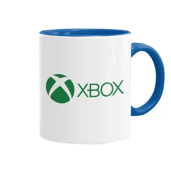 xbox, Κούπα χρωματιστή μπλε, κεραμική, 330ml