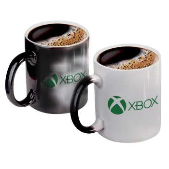 xbox, Color changing magic Mug, ceramic, 330ml when adding hot liquid inside, the black colour desappears (1 pcs)