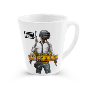 PUBG battleground royale, Κούπα κωνική Latte Λευκή, κεραμική, 300ml