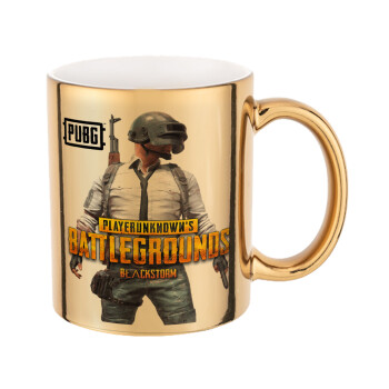 PUBG battleground royale, Mug ceramic, gold mirror, 330ml