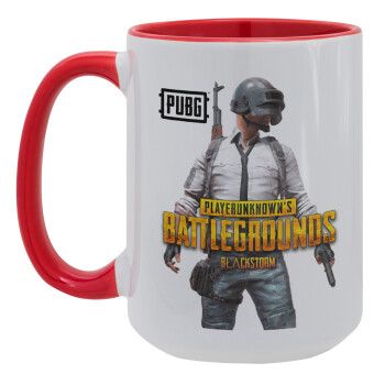 PUBG battleground royale, Κούπα Mega 15oz, κεραμική Κόκκινη, 450ml