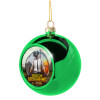 Green Christmas tree ornament ball 8cm