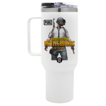 PUBG battleground royale, Mega Stainless steel Tumbler with lid, double wall 1,2L