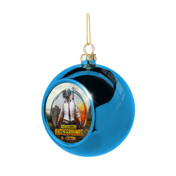 PUBG battleground royale, Blue Christmas tree ball ornament 8cm