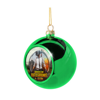 PUBG battleground royale, Χριστουγεννιάτικη μπάλα δένδρου Πράσινη 8cm